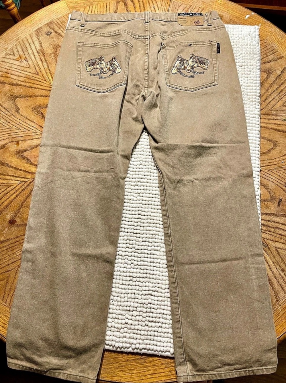 Black & Blue Basic 5 Pocket Straight Leg Cotton Jeans Waist 38